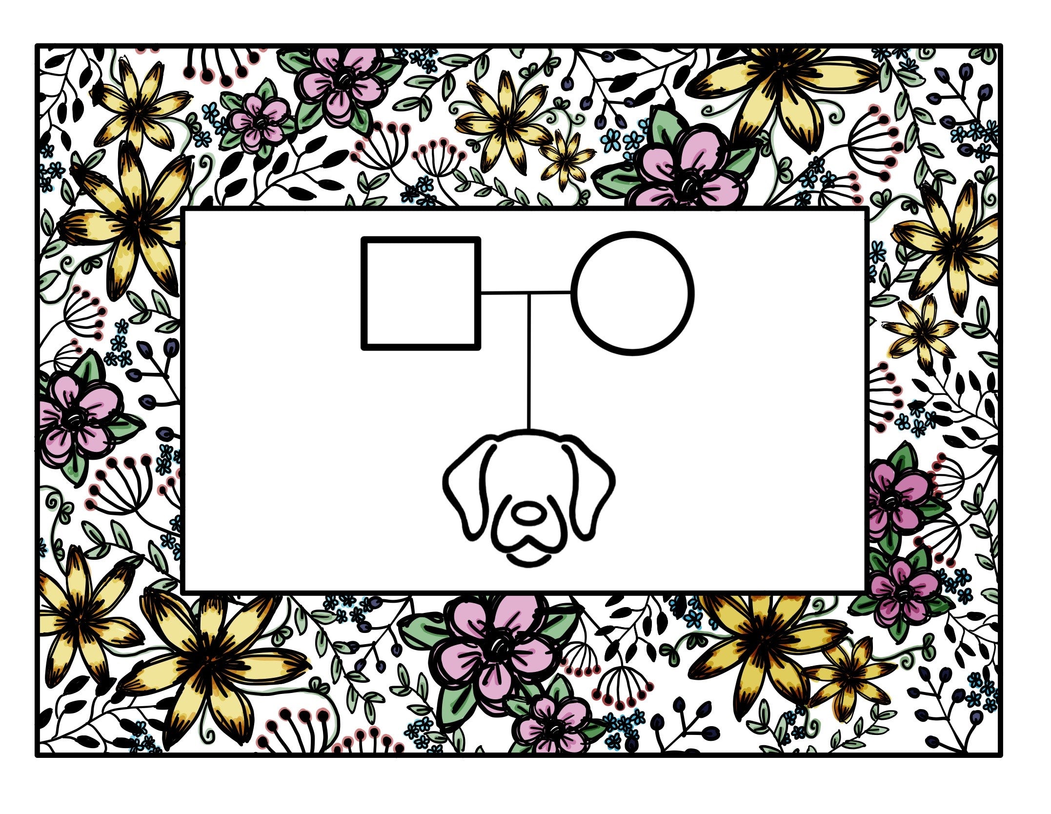 Male + Female Couple + Puppy Pedigree - Digital Download