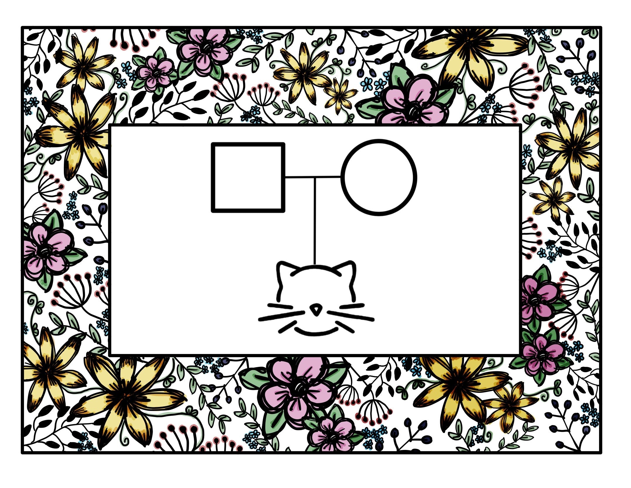 Male + Female Couple + Cat Pedigree - Digital Download