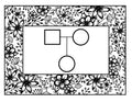 Male + Female Couple + 1 Female Child BW Pedigree - Digital Download