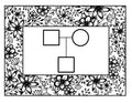 Male + Female Couple + 1 Male Child Pedigree BW - Digital Download